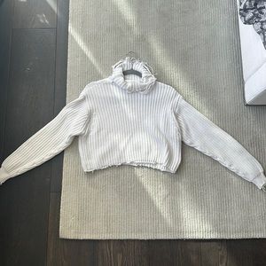 Only worn once white rib knit turtle neck from R + A